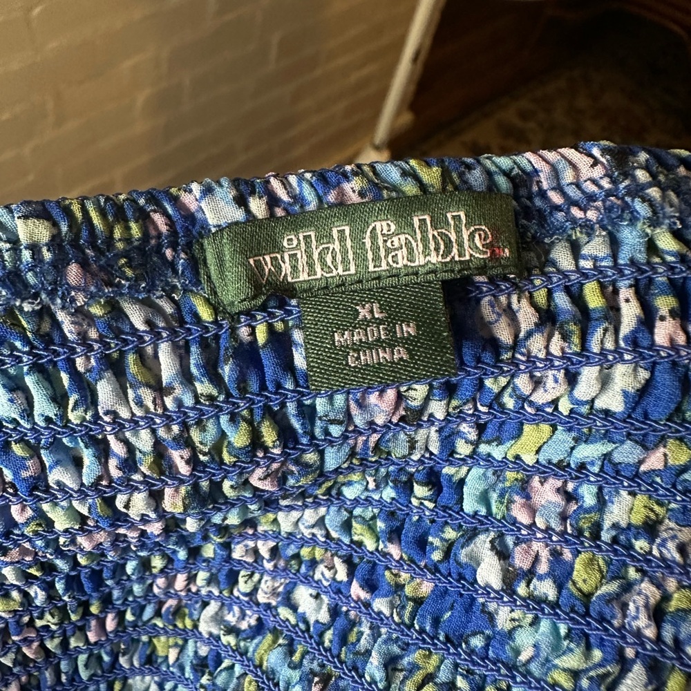 Wild Fable Blue Floral Ruffle Tiered Skirt - Picture 10 of 10